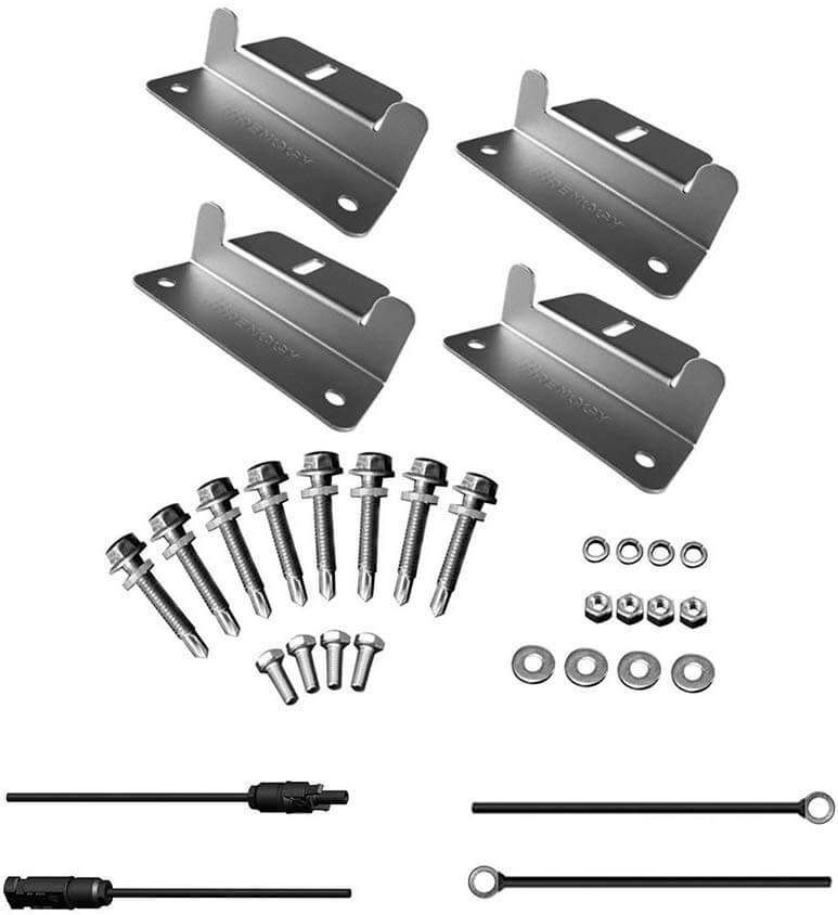 Renogy 100 Watts 12 Volts Monocrystalline Solar Starter Kit Parts