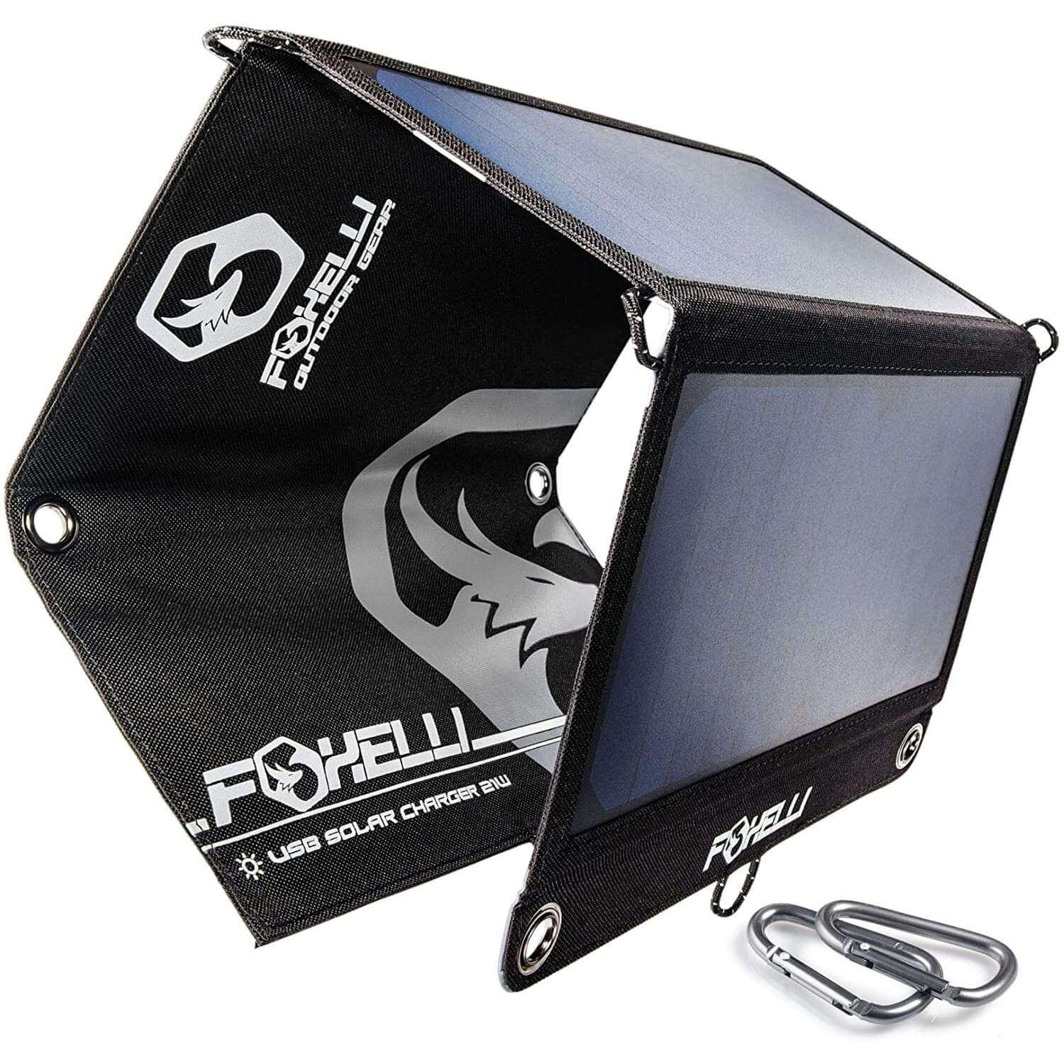 Foxelli Triple USB Solar Power Bank