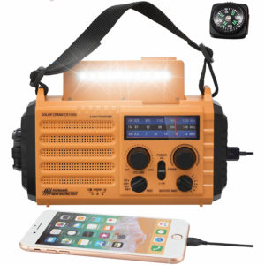 Mesqool 5-Way Powered Solar Hand Crank Emergency Radio