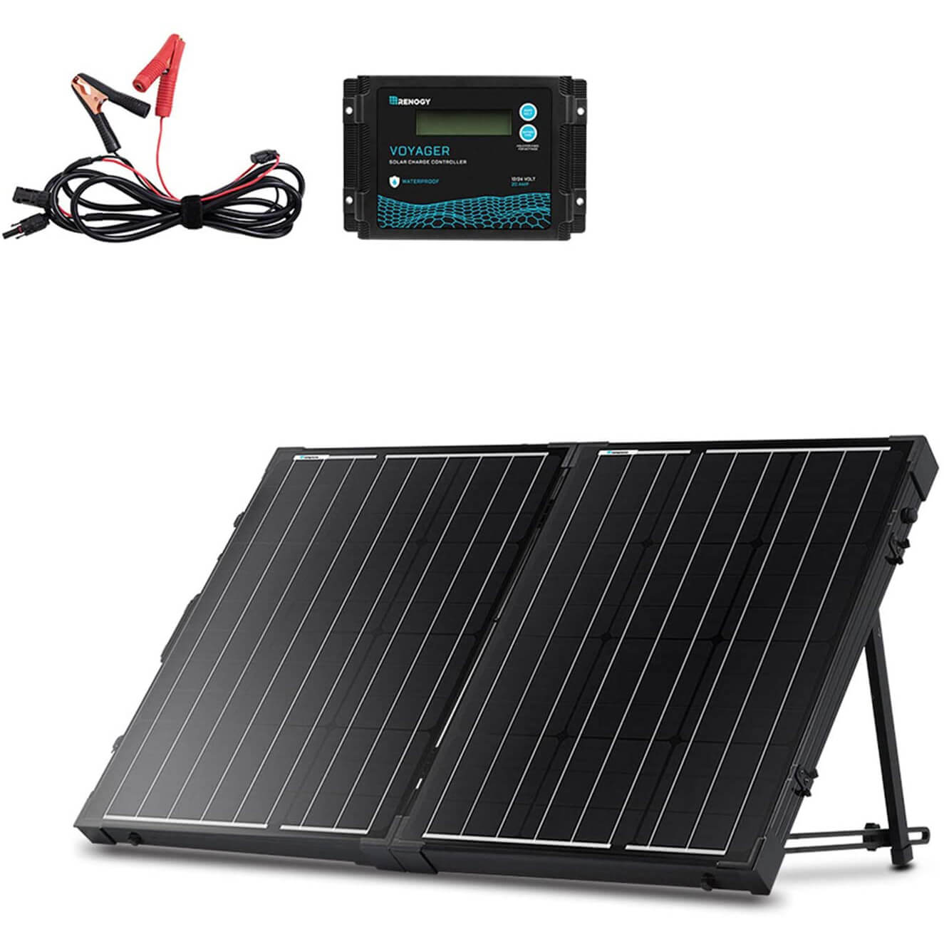 Renogy 100 Watt 12 Volt Monocrystalline Off Grid Portable Foldable Solar Panel