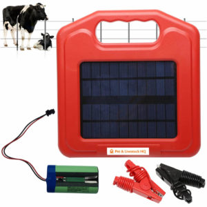 Pet & Livestock HQ Solar Powered Fence Charger (w Sign)