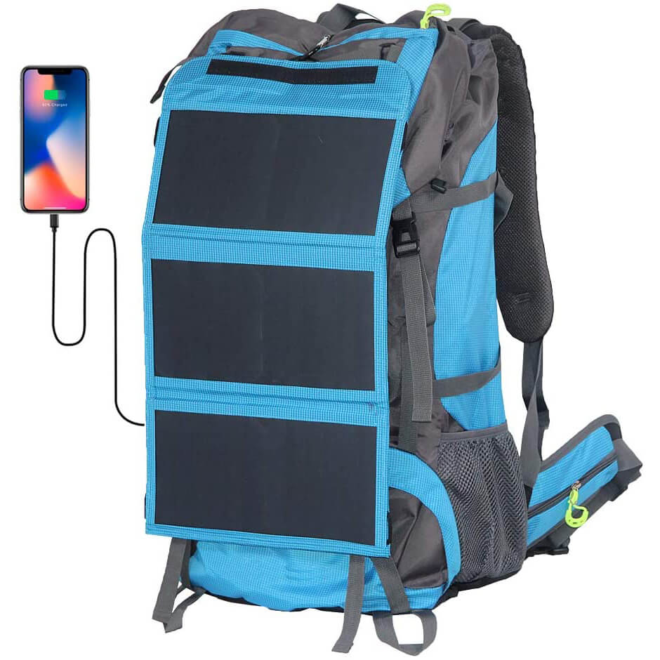 Eceen External Frame Hiking Solar Backpack