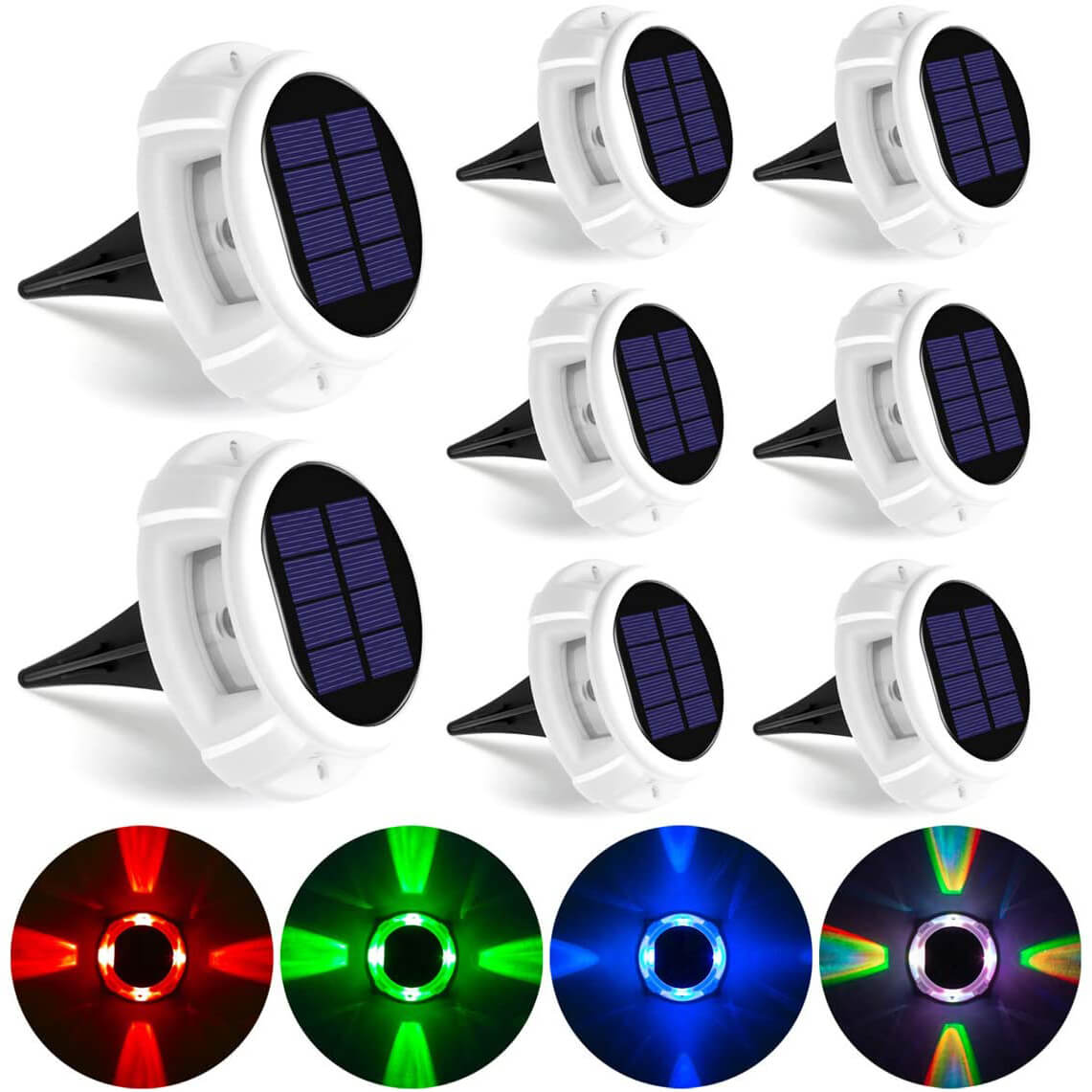 GIGALUMI Solar Disk Lights (8 Pack)