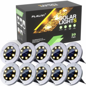 niplnr Solar Disk Lights (8 Pack)