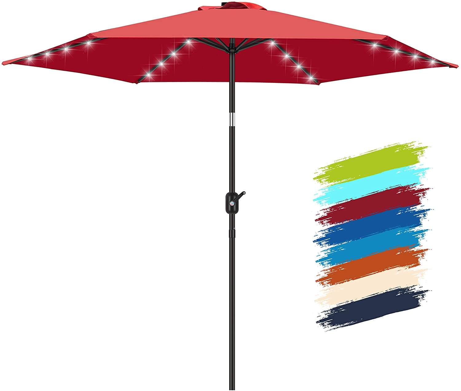FRUITEAM Solar LED Umbrella