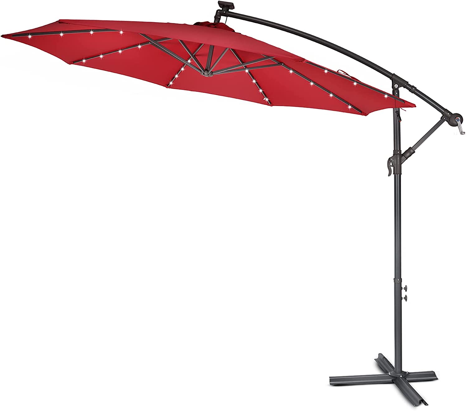 SUNBRANO Solar Outdoor Offset Umbrella