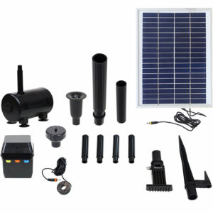 Sunnydaze Outdoor Solar Pump and Panel Fountain Kit