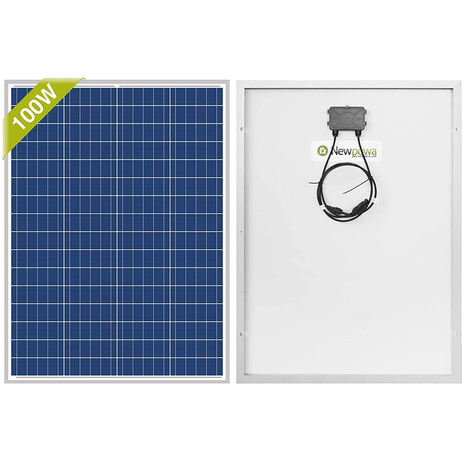 Newpowa 100 Watts 12 Volts Polycrystalline Photovoltaic PV Solar Panel