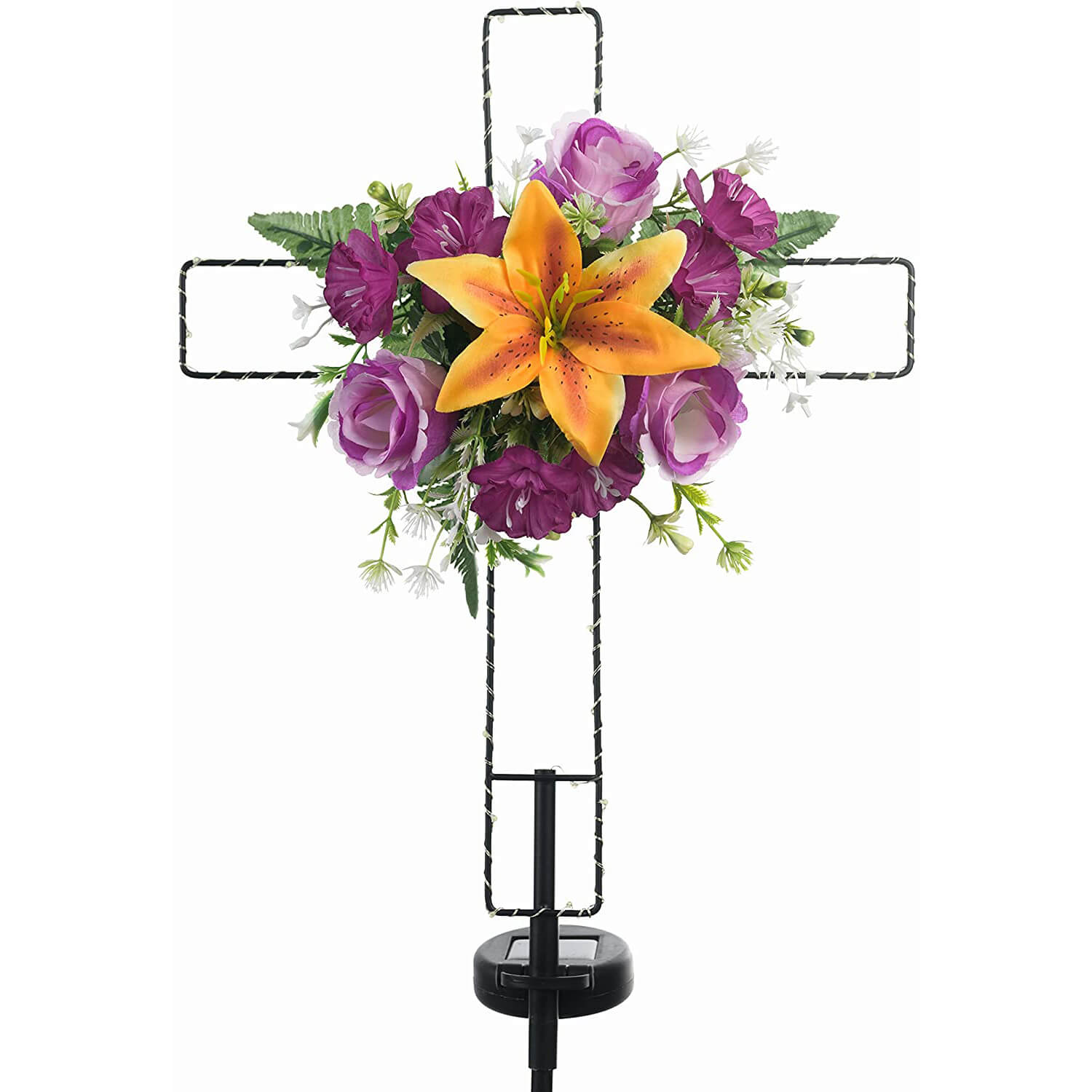 Everlasting Floral Solar Cross