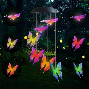 Famiry Solar Butterfly Wind Chimes for Outside