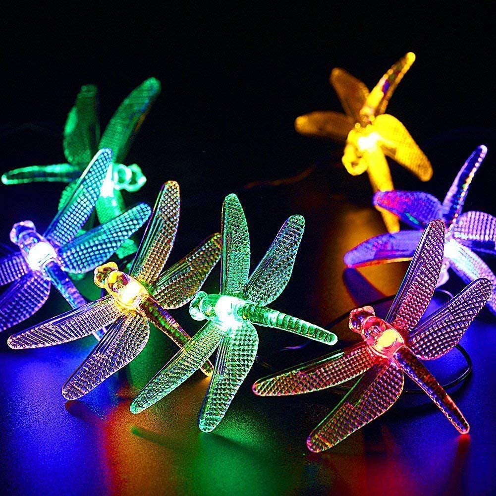 CIAOYE Dragonfly Solar String Lights