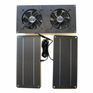 Coolerguys 10W Solar Powered Dual Fan Kit for Small Chicken Coops