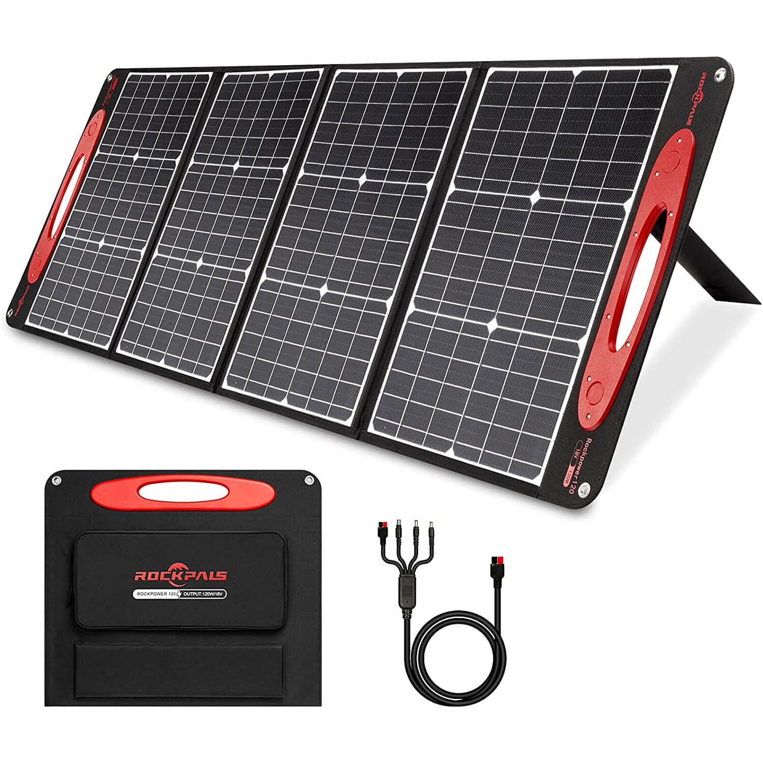 Rockpals Portable Solar Panel 120W/18V