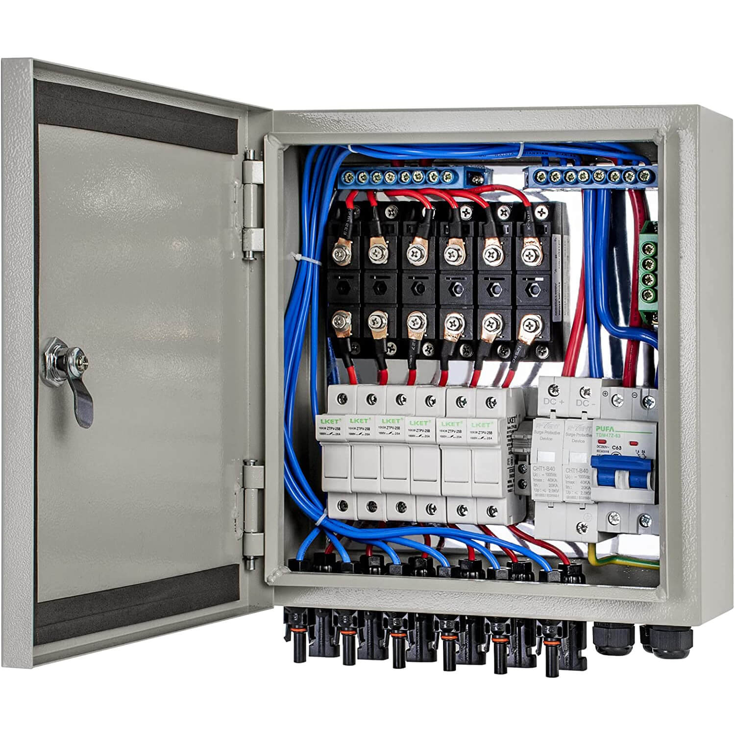 Eco-Worthy String PV combiner box & 63A Circuit Breakers for Solar Panels