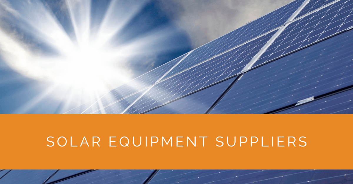 Solar Equipment Suppliers