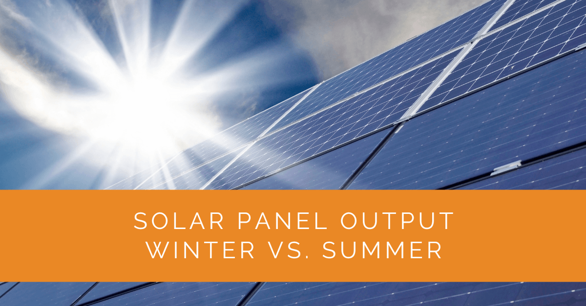 Solar Panel Output Winter vs. Summer