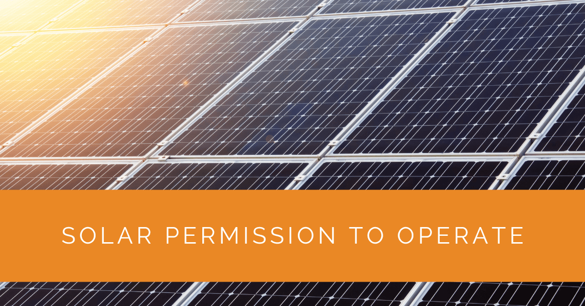 Solar Permission to Operate