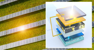 Illustration of a modern perovskite high performance solar cell