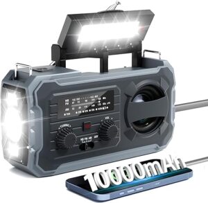 10000mAh Hand Crank Solar Emergency Radio