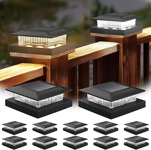 4x4 Solar Post Cap Lights 12 Pack