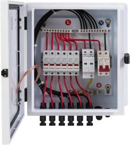 6-String Metal Solar Combiner Box with 20A Fuse and SPD