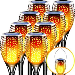8-Pack Solar Torch Lights Outdoor