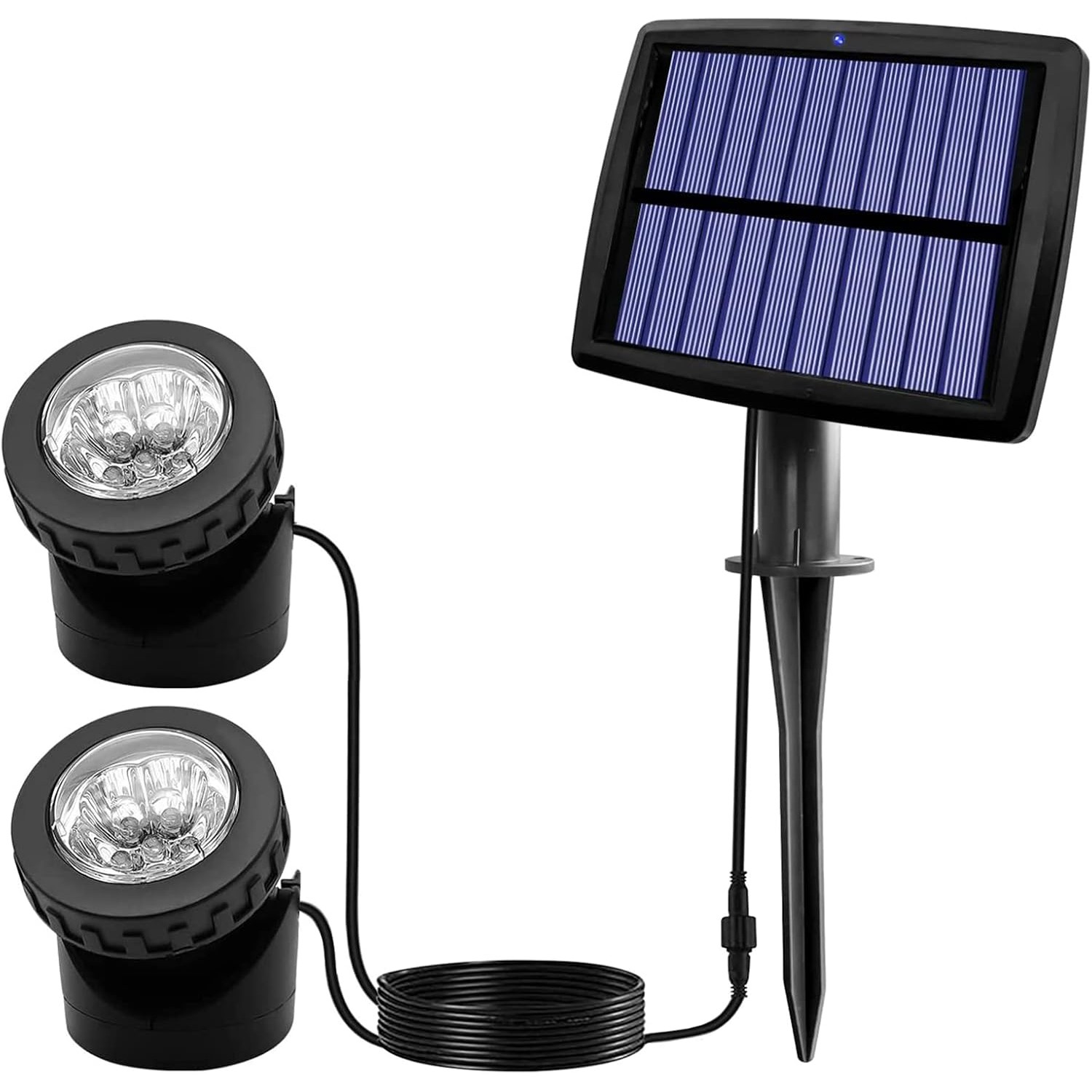 AVEKI Solar Pond Spotlights 2-in-1