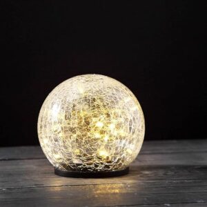 LampLust Solar Globe Lights 5 Inch Crackle Finish