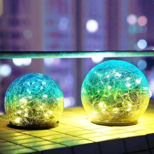UAMSTYLE Globe Solar Lights 4.7 Inch 2-Pack