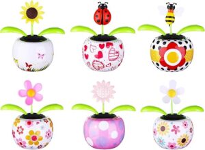 6 Solar Dancing Bee Toy Mixed Design Set