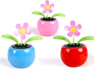 3 Pcs Solar Dancing Flowers Toys