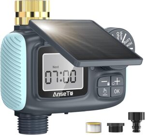 AnseTo Solar Sprinkler Timer with Type-C Charging