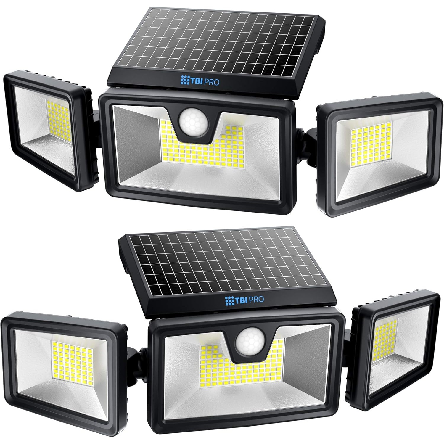 TBI Security 216 LED 2200LM Solar Outdoor Security Lights 3-Head