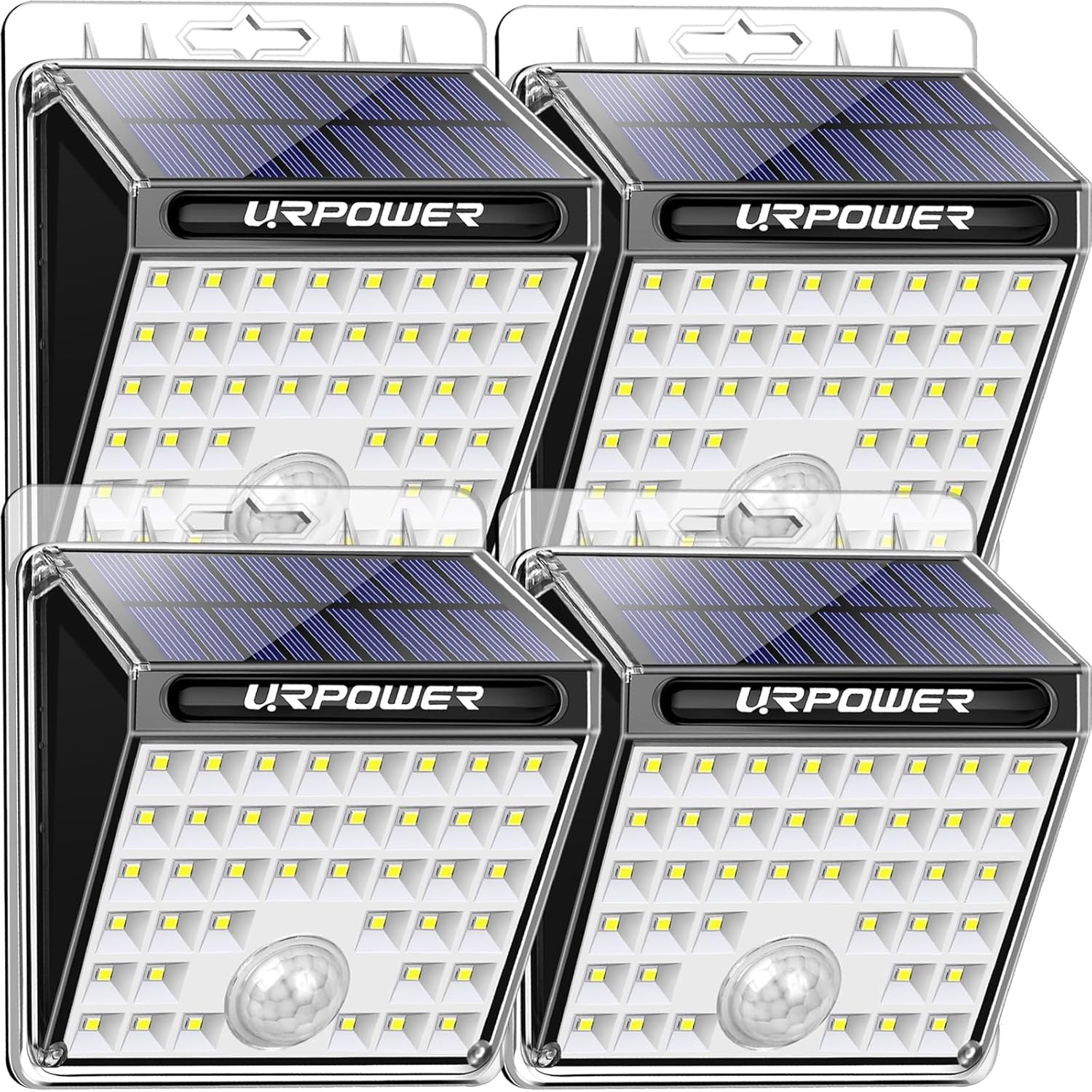 URPOWER 40 LED Solar Motion Sensor Security Lights 4-Pack