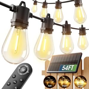 addlon 54FT Solar String Lights Outdoor Waterproof