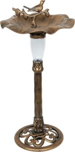 Alpine Corporation Solar Bird Bath with Dripper