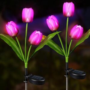 Aolyty Solar Tulip Lights Pink