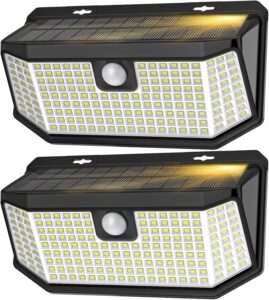 AOOTEK 182 LED Solar Porch Light