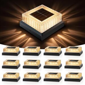 APONUO Solar Post Cap Lights 12 Pack