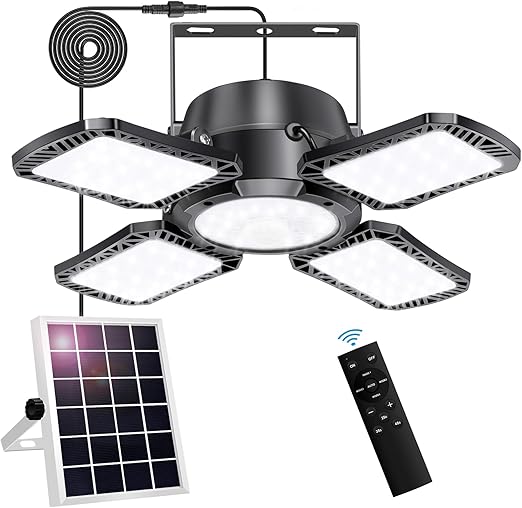 Aqonsie Solar Barn Lights with Motion Sensor (2-Pack)