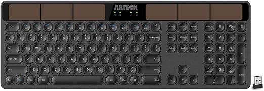 Arteck Wireless Solar Keyboard Full Size