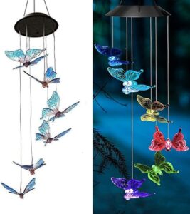 AVEKI Solar Wind Chimes Butterfly