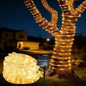 BANBANJO Solar Rope Lights Outdoor Waterproof 66ft