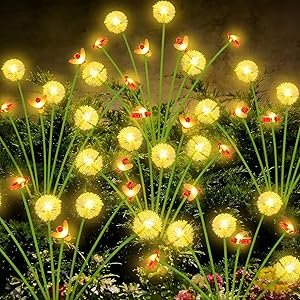 EEW Store Solar Garden Lights 6 Pack 48 LED Bee