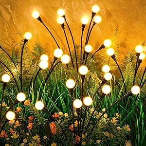 LETMY Bee Solar Lights Outdoor Bumble Bee Garden