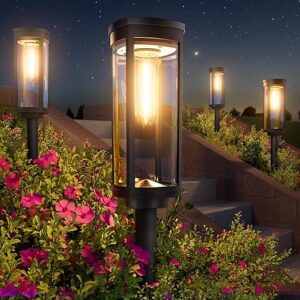 BITPOTT Solar Pathway Lights Outdoor 6 Pack
