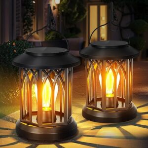 BOMIER Hanging Solar Lanterns Outdoor Waterproof