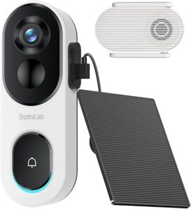 BOTSLAB 2K Doorbell Camera Wireless with Solar Panel