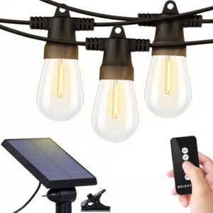 Brightech Ambience Pro Solar String Lights 48 feet Edison LED