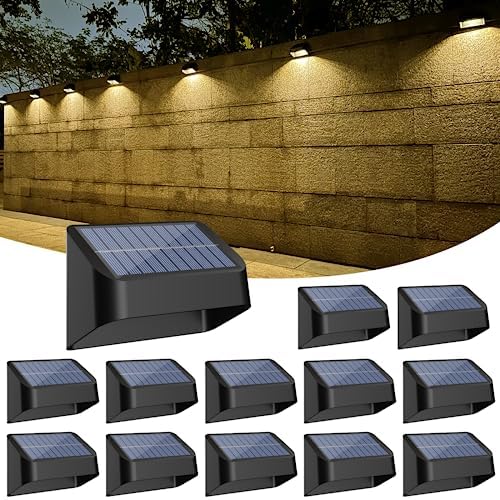 Brighter Solar Fence Lights 12 Pack (Warm+RGB)